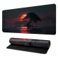 Eco-friendly Red Moon Mouse Pad 4mm Thickness for Gaming Keyboard USB Anti-slip Rubber Base Desk Mat